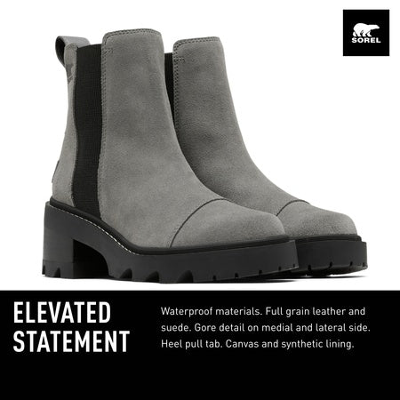 Sorel Women's Joan Now Chelsea Boots - Quarry, Black - Size 9.5