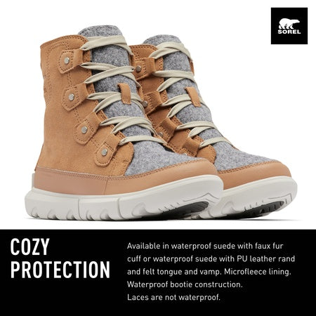 Sorel Women's Explorer Next Joan Waterproof Boots - Tawny Buff, Moonstone - Size 5