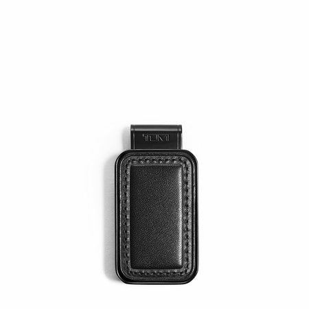 TUMI - Nassau Monogram Patch Money Clip - Money Clip Card Wallet - Monogrammable Wallet Cash Clip - Black Leather