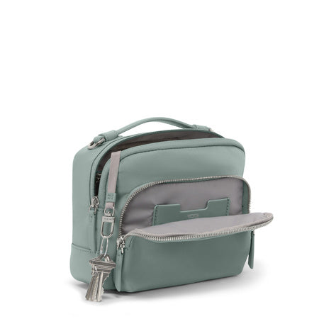 TUMI - Voyageur Teghan Crossbody - Women's Compact Everyday Purse with Leather Trim - Thyme