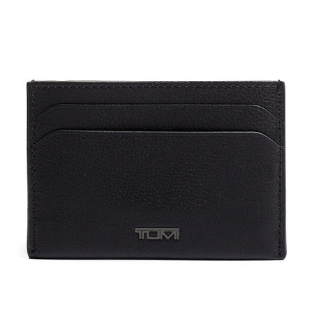 TUMI - Nassau Money Clip Card Case Wallet - Slim Card Holder Wallet for Men & Women - Nappa Leather Material - Textured Black