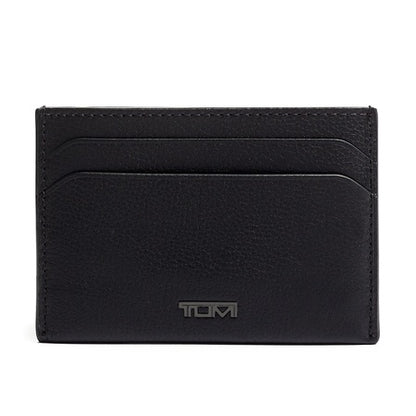 TUMI - Nassau Money Clip Card Case Wallet - Slim Card Holder Wallet for Men & Women - Nappa Leather Material - Textured Black