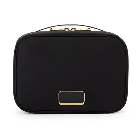 TUMI - Voyageur Tammin Cosmetic - Makeup Organizer Bag for Travel - Premium Toiletry Bag - Stain & Water-Resistant Material - Black & Gold