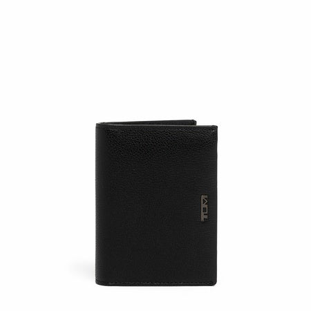 TUMI - Nassau L-Fold - Card Holder Wallet for Men & Women - With ID Window - Nappa Leather Material - Textured Black