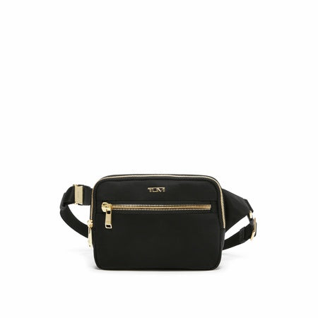 TUMI - Voyageur Sedona Crossbody Bag - Women's Stylish and Versatile Nylon Sling Purse for Business & Travel - Black & Gold