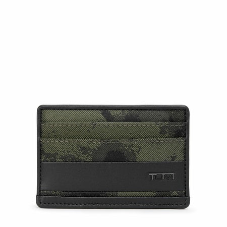 TUMI - Alpha Slim Card Case - Slim Billfold Wallet for Travel - Slip Pocket Wallet - Small Wallet - 2.8" X 4.1" X 0.2" - Camo Jacquard