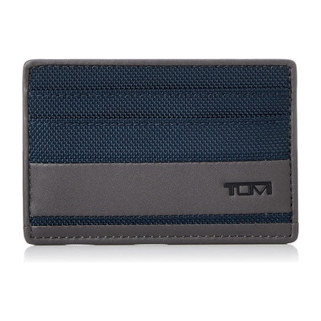 TUMI - Alpha Slim Card Case - Slim Billfold Wallet for Travel - Slip Pocket Wallet - Small Wallet - 2.8" X 4.1" X 0.2" - Navy/Grey