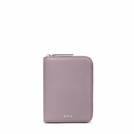TUMI - Belden Zip-Around Passport Case - Leather Travel Wallet and Organizer - With Document & Passport Holder - Lilac