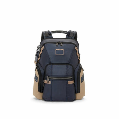 TUMI - Alpha Bravo Navigation Backpack - Everyday Travel Backpack - Fits Up to 15" Laptop - 16.0" X 14.0" X 7.3" - Midnight Navy/Khaki