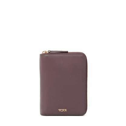 TUMI - Belden Zip-Around Passport Case - Leather Travel Wallet and Organizer - With Document & Passport Holder - Dark Mauve