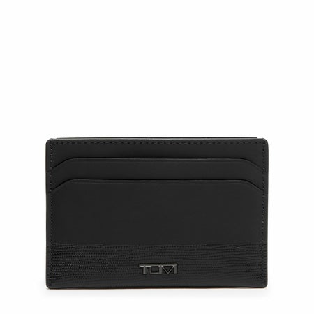 TUMI - Nassau Slim Card Case - Slim Wallet Card Holder for Men & Women - Thin Wallet - Soft Nappa Leather Material - Black/Black