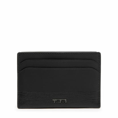 TUMI - Nassau Slim Card Case - Slim Wallet Card Holder for Men & Women - Thin Wallet - Soft Nappa Leather Material - Black/Black
