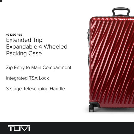 TUMI - 19 Degree Large Expandable Checked Luggage - 4-Wheels - Durable Hard Shell Zipper Expansion Checked Bag - Suitcase - Iridescent Spice