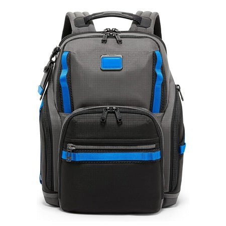 TUMI - Alpha Bravo Search Backpack - Laptop Backpack for Men & Women - Backpack for Work & Travel - 17.0" X 14.0" X 8.3" - Grey/Blue