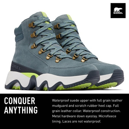 Sorel Women's Kinetic Impact Conquest Waterproof Shoes - Mercury, India Ink - Size 9