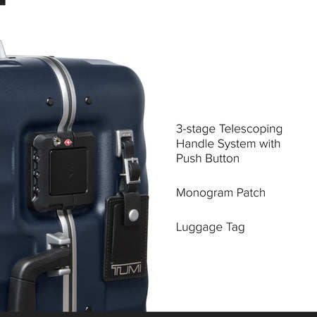 TUMI - 19 Degree Frame 4 Wheel Luggage - Lightweight and Highly Durable, Modern Design, Double-Lock Closure Hard Shell Men's and Women's Suitcase - 26" Short Trip Packing Case, Navy Texture