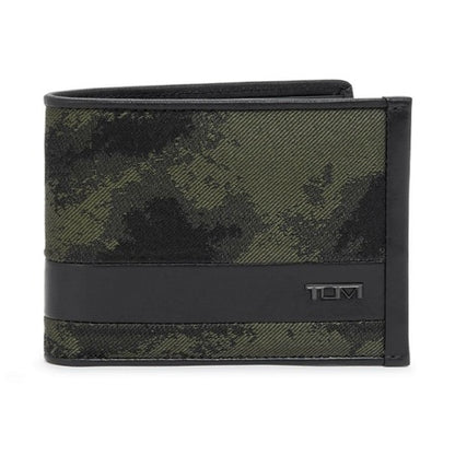 TUMI - Alpha Double Billfold - Men's Premium Wallet - Secure & Durable with Hidden Card Pocket - Camo Jacquard