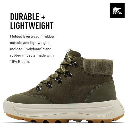 Sorel Women's ONA 503 Hiker Shoes - Stone Green, Light Bisque - Size 8