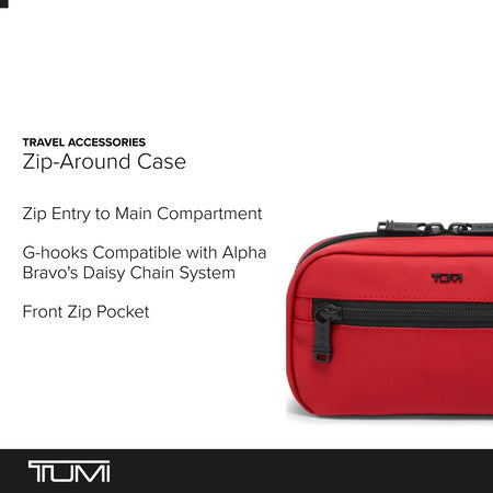 TUMI - Travel Accessories Zip Around Case - Compact Organizer - Red