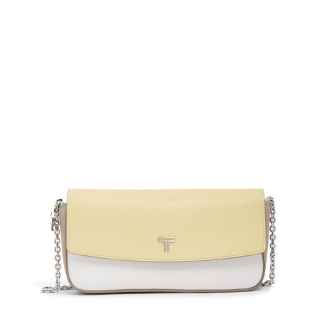 TUMI - Belden Crossbody Chain Wallet - Women's Premium Leather Bag - Washed Yellow Colorblock