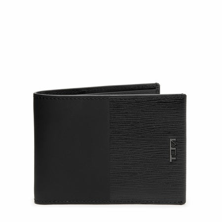 TUMI - Nassau Double Billfold Wallet - Men's Premium Leather Card Holder - RFID Protection - Black/Black