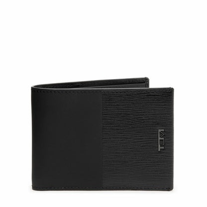 TUMI - Nassau Double Billfold Wallet - Men's Premium Leather Card Holder - RFID Protection - Black/Black
