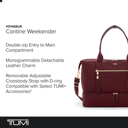 Tumi Womens Contine Weekender Wine One Size One Size