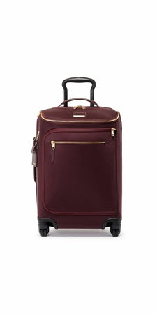 TUMI - Voyageur Leger International Carry-On - Travel Luggage for Men & Women - Roller Suitcase with USB-C Charging Port - Beetroot