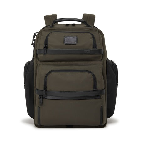 TUMI - Alpha Brief Pack - Men's and Women's Work and Travel Laptop Backpack with Padded Adjustable Strap - Fits Up to 15" Screen - Olive Night