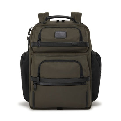 TUMI - Alpha Brief Pack - Men's and Women's Work and Travel Laptop Backpack with Padded Adjustable Strap - Fits Up to 15" Screen - Olive Night