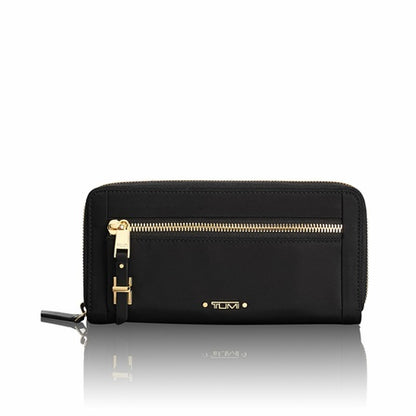 TUMI - Voyageur Zip-Around Continental - Durable Cash & Card Holder - Aesthetic Travel Wallet for Women - Gift Box Included - Black