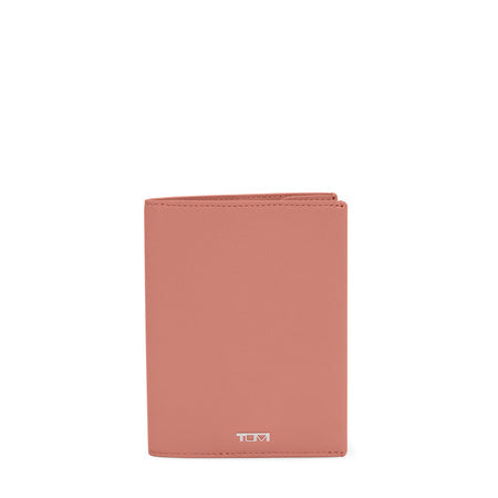 TUMI - Nassau Leather Passport Sleeve - Travel Card Holder and Organizer - Pink Clay