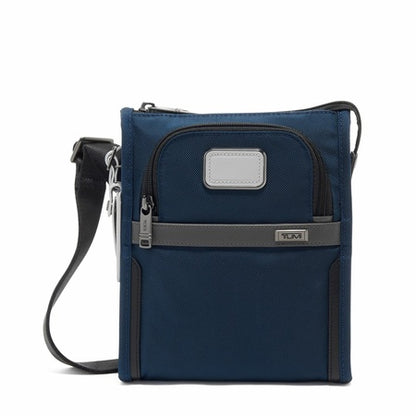 TUMI Alpha Pocket Bag - Women's & Men's Everyday Crossbody Bag - Includes Adjustable Shoulder Strap - For Business & Travel - Navy/ Grey
