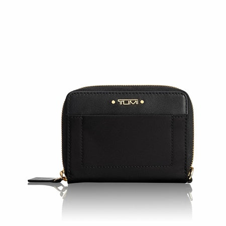 TUMI - Voyageur Tri-Fold Zip-Around - Aesthetic Women's Zipper Wallet with Cash/Card Holders - Travel Wallet - With Gift Box - Black