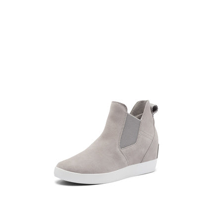 SOREL Women's Out N About Slip-On Wedge Boot - Chrome Grey, White - 10