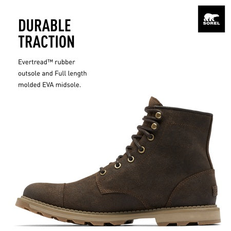 Sorel Men's Madson™ II Chore WP Boots, Tobacco, Gum, Brown, 7 Medium US