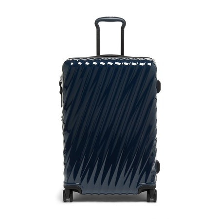 TUMI - 19 Degree Medium Expandable Checked Packing Case - 4-Wheeled Luggage - Hard Shell Suitcase - 26.0" X 17.5" X 10.0" - Navy