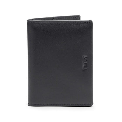 TUMI - Nassau L-Fold - Card Holder Wallet for Men & Women - With ID Window - Nappa Leather Material - Black Smooth
