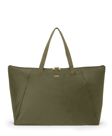 TUMI Just In Case Tote - Small Packable Travel Tote Bag for Women & Men - Carry Travel Accessories Easily - Olive