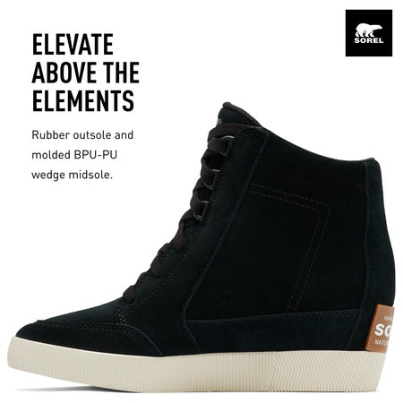 Sorel Out N About Wedge II Black/Sea Salt 8.5 B (M)