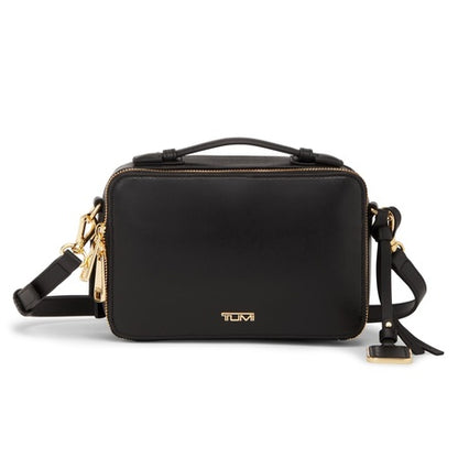 TUMI - Voyageur Mari Crossbody - Leather Crossbody Purse for Women - Perfect for Business & Travel - Classy Women's Bag - Black & Gold