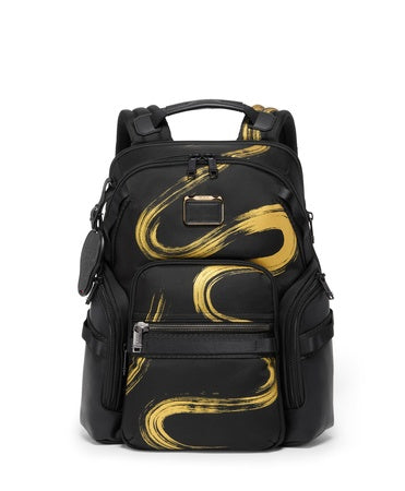 TUMI - Alpha Bravo Navigation Backpack - Everyday Travel and Commute Bag - Fits Up to 15" Laptop - 16.0" X 14.0" X 7.3" - Gold Brush Stroke
