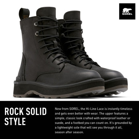 Sorel Women's Hi-Line Lace Boots - Black, Jet - Size 5
