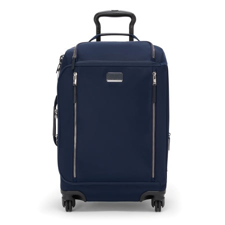 TUMI - Voyageur Leger 4 Wheeled Luggage - Women's Lightweight and Spacious, Sleek Silhouette, Durable Premium Suitcase - 21.8" Dual Access Expandable Carry On, Indigo with Silver Hardware