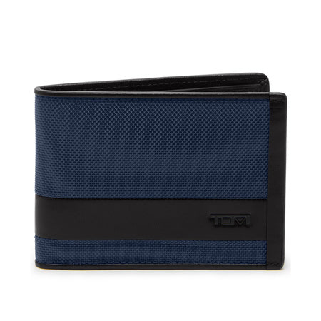 TUMI - Alpha Double Billfold - Men's Premium Wallet - Secure & Durable with Hidden Card Pocket - Navy