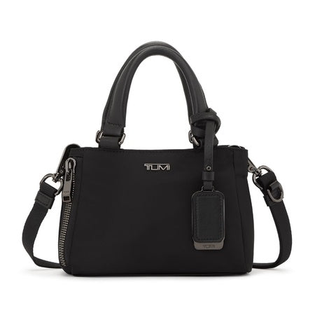 TUMI - Voyageur Valetta Micro Tote - Purse for Business & Travel - Stain & Water-Resistant - Removable Crossbody Strap - Black & Gunmetal