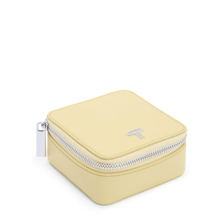 TUMI - Belden Jewelry Case - Women's Premium Leather Travel Accessories Organizer - For Earrings, Rings, Bracelets - Washed Yellow