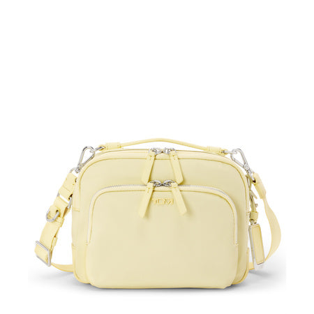 TUMI - Voyageur Teghan Crossbody - Women's Compact Everyday Purse with Leather Trim - Washed Yellow
