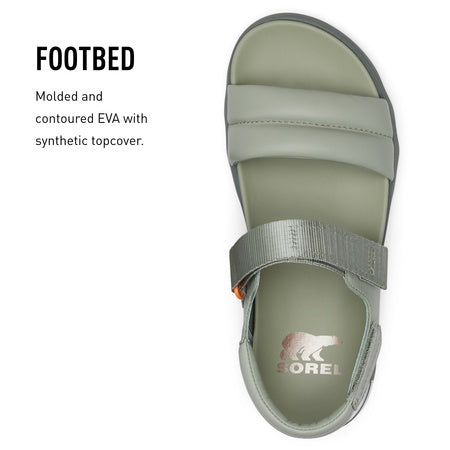 Sorel Women's Viibe Sandals - Safari, Stone Green - Size 11