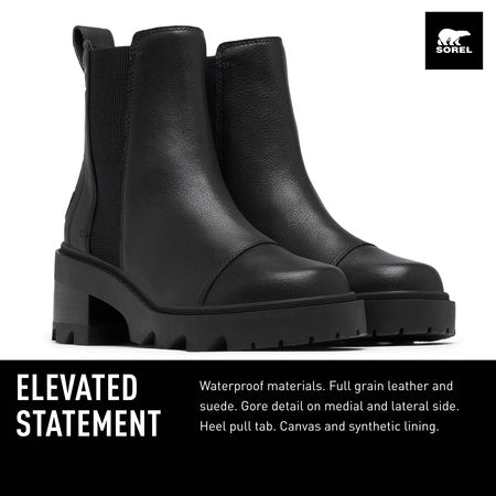 SOREL Women's Joan Now Chelsea Boot - Black, Black - 9